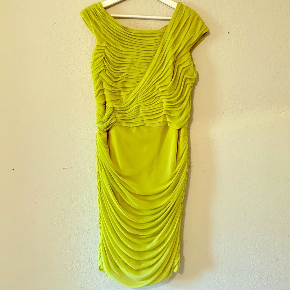 Tadashi Shoji Green Off Shoulder Cocktail Dress